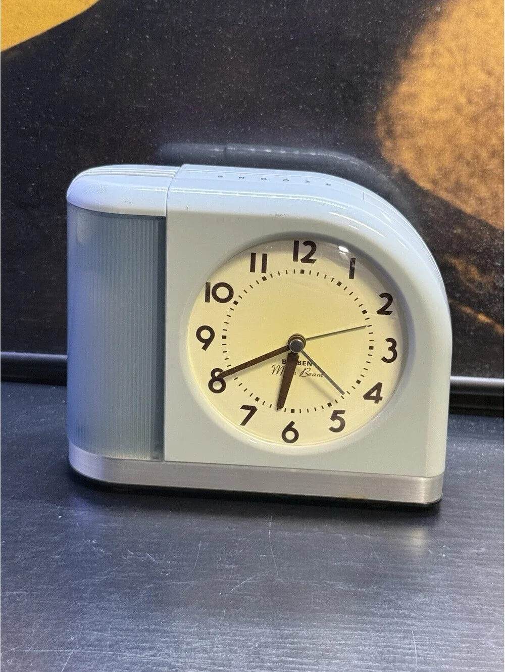 Westclox Big Ben Moon Beam 43000X Aqua Blue Alarm Clock USB Light Tested